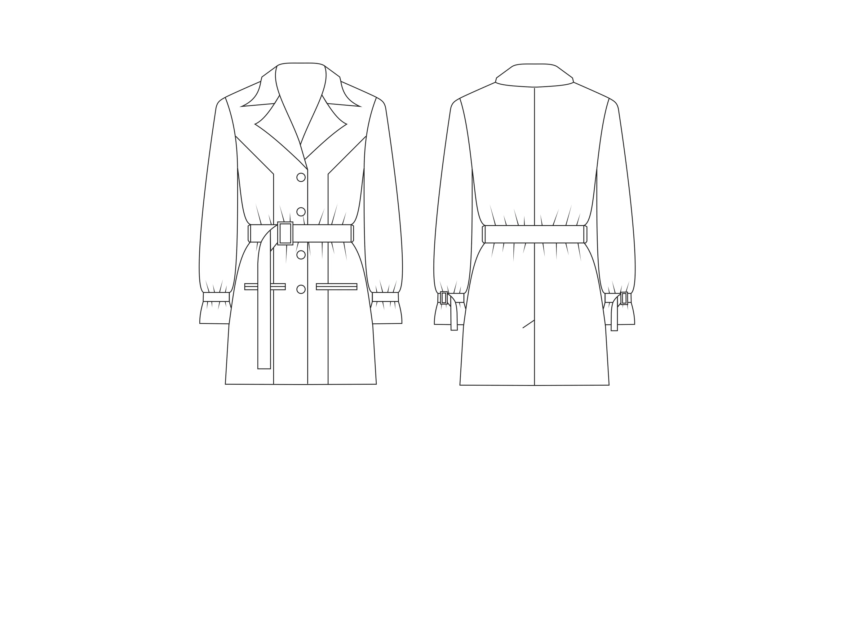 Portfolio piece from The Classic Trench - Tailoring Flat