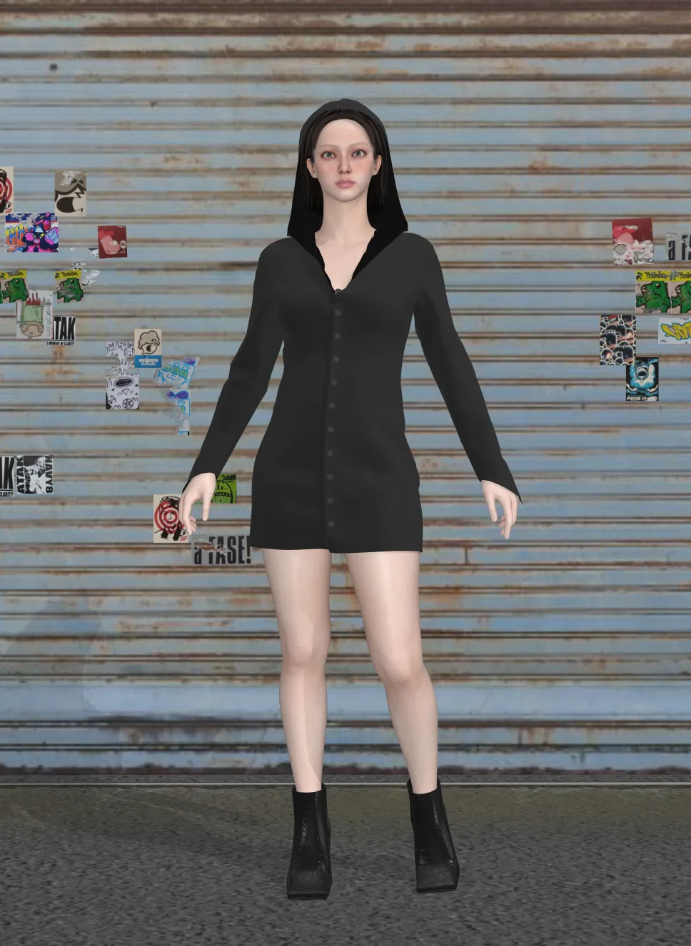 Portfolio piece from Hooded Mini Dress - Winnie Mei Drexel University Front